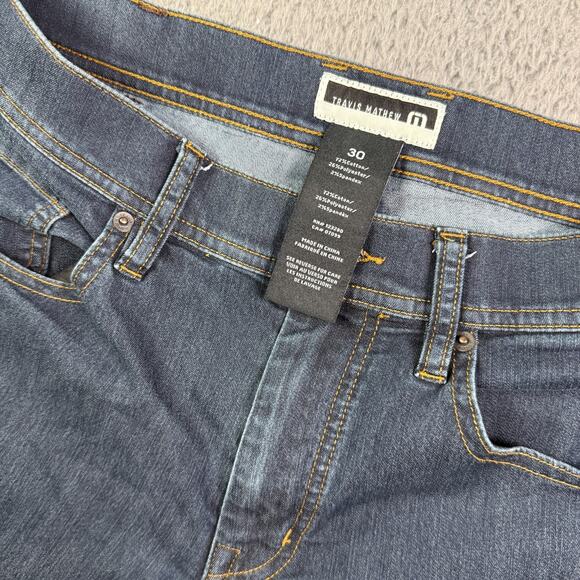 Travis Mathew Legacy Featherweight Jeans Mens 30x32 Blue Denim 1MAA190 - Picture 4 of 9